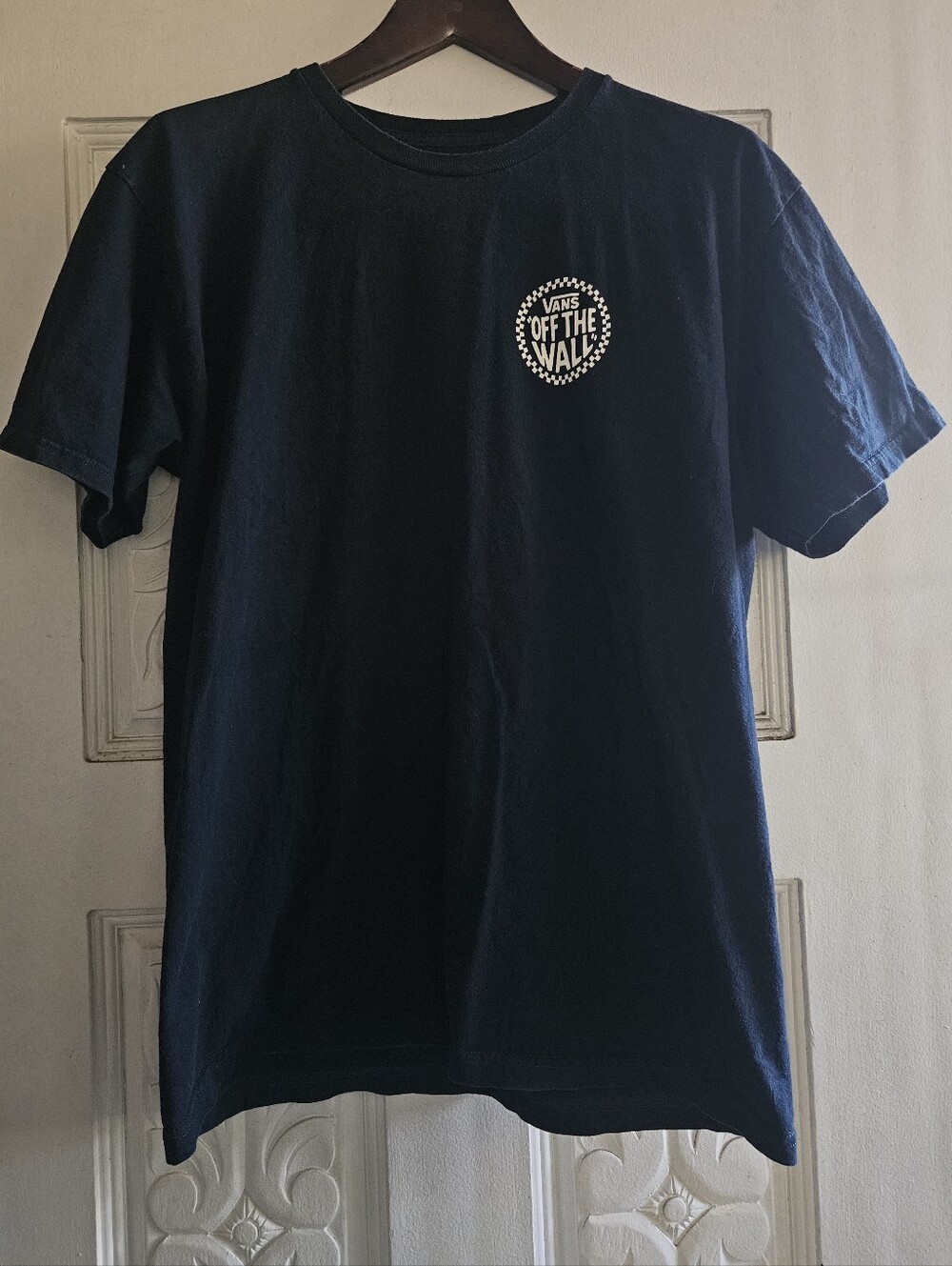 Vans Men’s Navy Short Sleeve Tee 'Off The Wall' Size Large